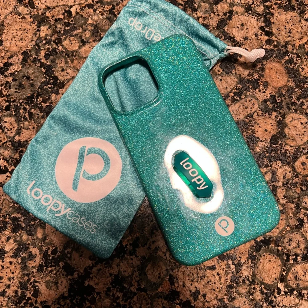 Loopy Original iPhone 13 Pro Max in Sparkle Turquoise EUC